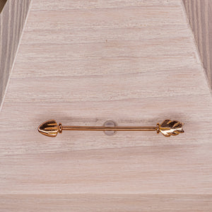 Arrow Industrial Barbell in Rose Gold