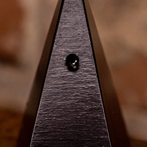 Threadless Black Crystal- Prong