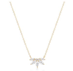 Valentina Necklace with GENUINE DIAMONDS in Yellow Gold