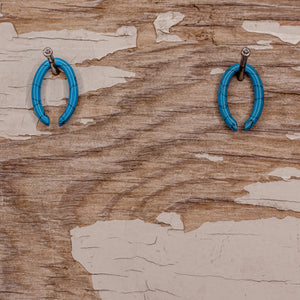 Turquoise Loose Hoops  +8g
